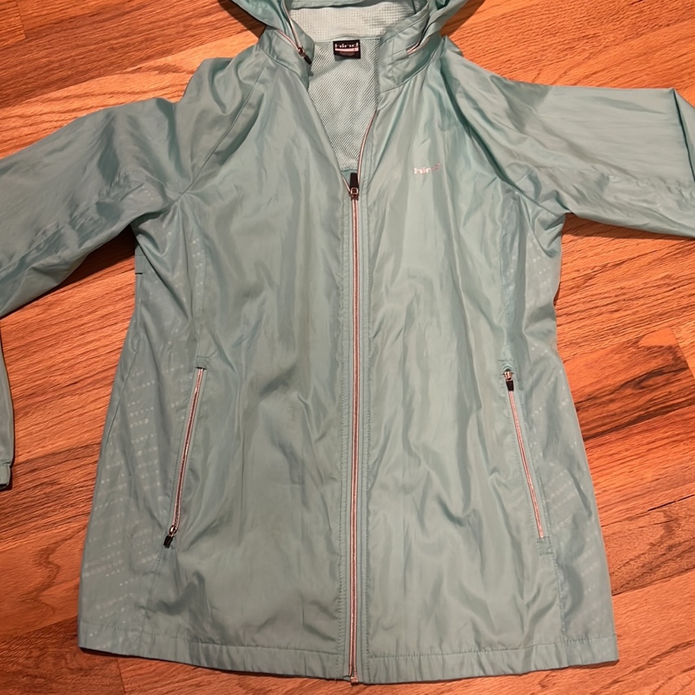 Hind Rain Jacket with hood teal / mint colored large - Picture 4 of 9